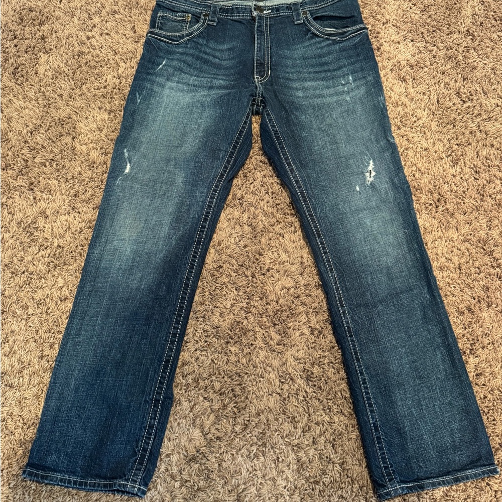 Decree Men's Dark Blue Straight Jeans